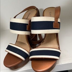 Gianni Bini Tan and Navy Women's Sandals